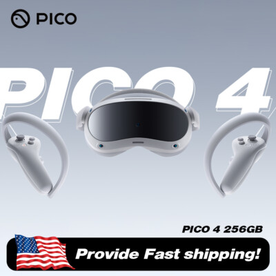 PICO 4 256GB All-in-One VR Headset Glasses White Lightweight Wireless New