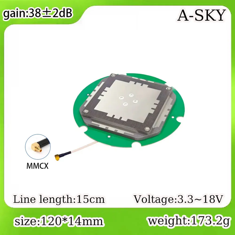 RTK High-Precision GNSS Antenna L1 L2 L5 Full Frequency 38dB High Gain Vehicle D