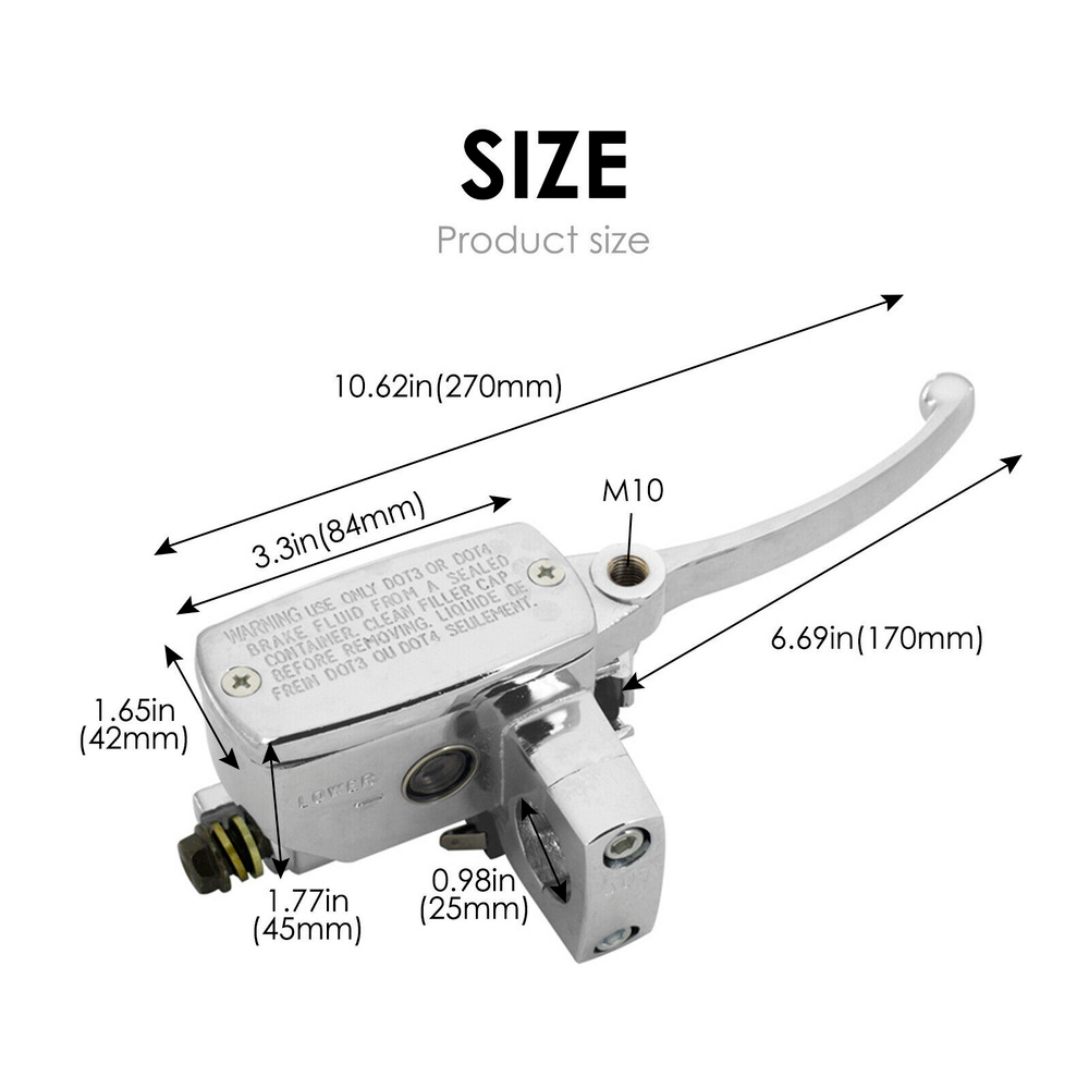 US Chrome Brake Master Cylinder Clutch Levers for Suzuki Intruder 800 1400 1500