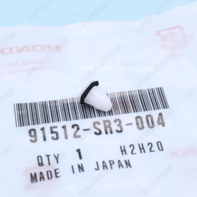 ONE NEW GENUINE OEM HONDA ACURA EMBLEM FASTENER CLIP TUBULAR 91512-SR3-004 - 1pc