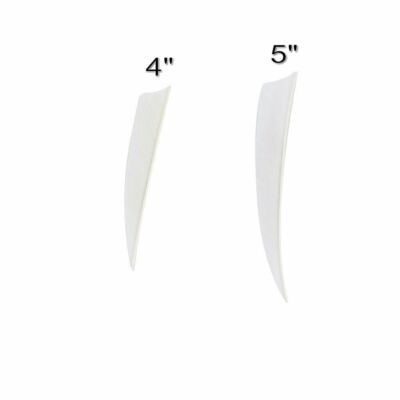 4'' 5'' White Natural Turkey Arrow Archery Feathers Shield Fletching Bow Arrow DIY