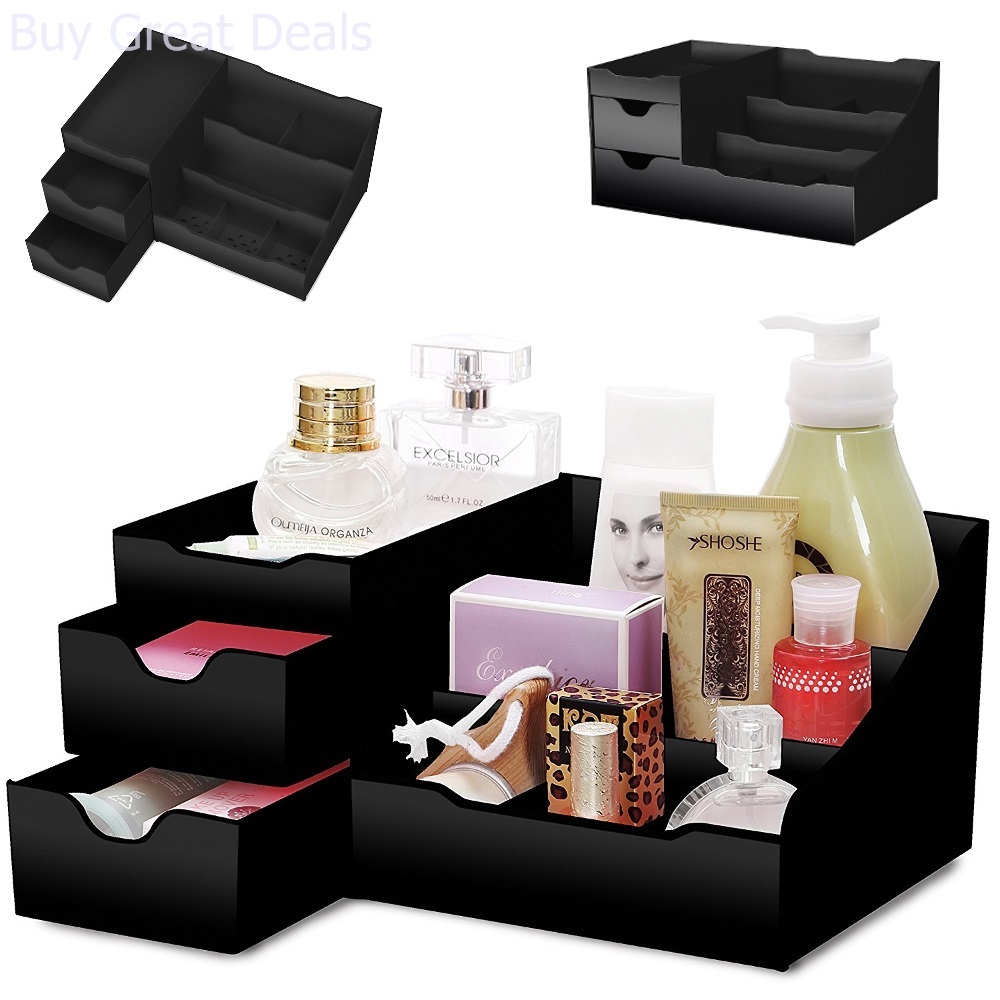 Makeup Cosmetics Organizer Drawers Jewelry Display Box Storage