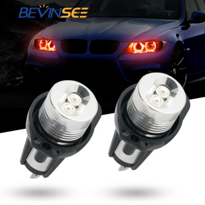 Red Angel Eye Halo Ring LED Marker Light Bulb Kit Fits For BMW E90 E91 325i 328i