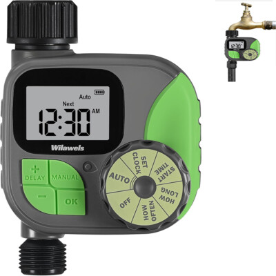 Sprinkler Timer, Outdoor Water Timer for Garden Hose, Programmable Single-Outlet