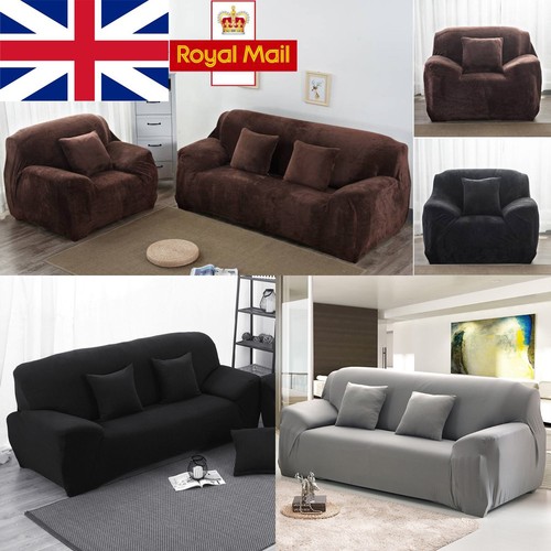 Uk 1 2 3 Seater Sofa Covers Couch Slipcover Stretch Elastic Settee