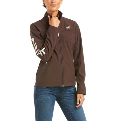 

Ariat New Team Softshell Full Zip Jacket Womens Size  Casual Athletic Outerwe, Коричневый, Ariat New Team Softshell Full Zip Jacket