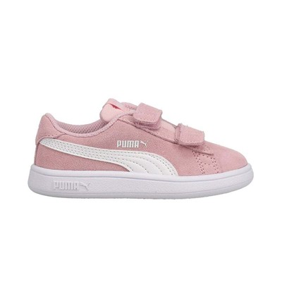 

Puma Smash V2 Suede Slip On Kids Girls Белые кроссовки Повседневная обувь 365178-27, Белый, Puma Smash V2 Suede Slip On Kids