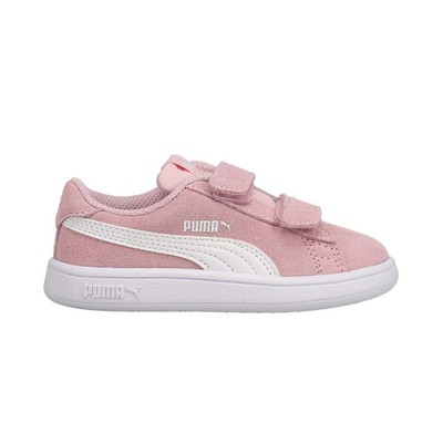 Puma Smash V2 Suede Slip On Kids Girls Белые кроссовки Повседневная обувь 365178-27