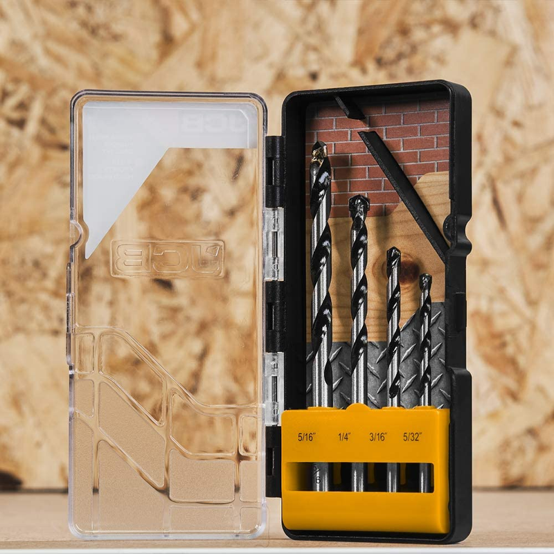4 Piece Multi Purpose Drill Bit Set Carbide Tipped Multi-Material Multi-Material