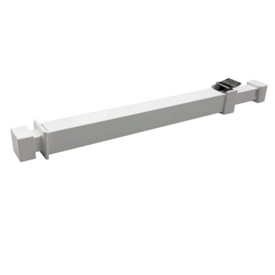 10.6 In. to 16.625 In. White Adjustable Window Security Bar with Child-Proof Loc