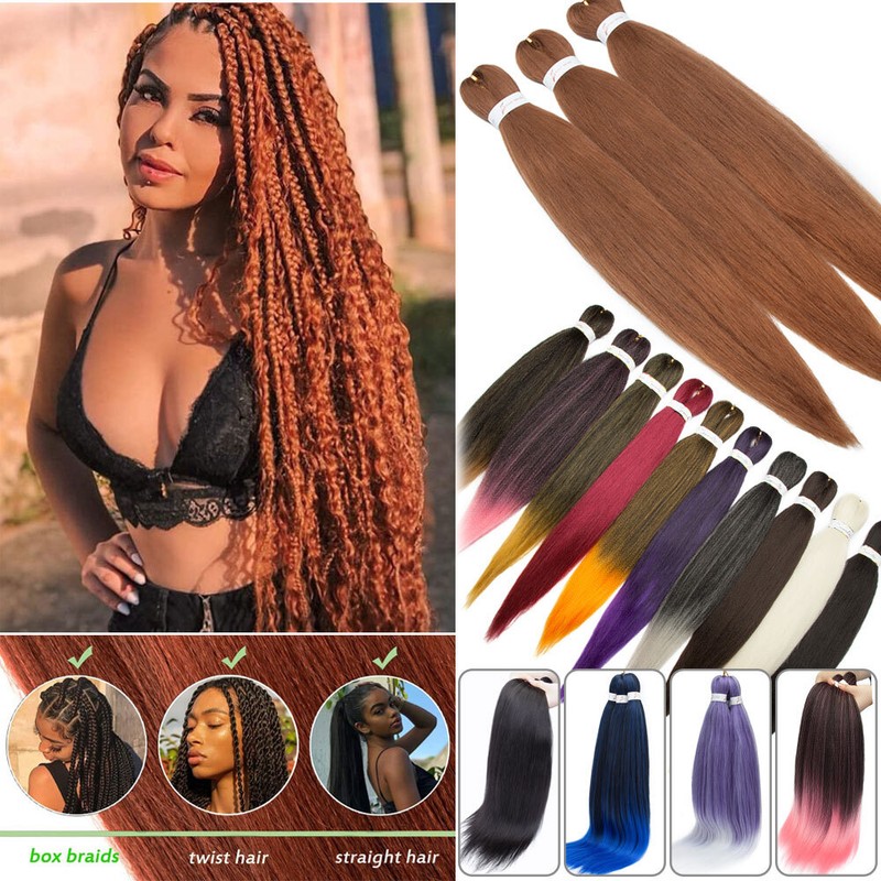 Pre-stretched Jumbo Braiding Crochet Box Braids Hair Extensions 26