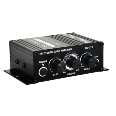 1PC Audio Amplifier 12V Digital Audio Amp Dual Channels Bass Treble Amplifier