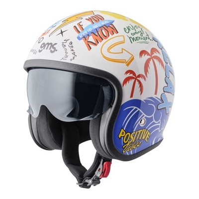 GMS Ride and Surf Jethelm Motorradhelm Polycarbonat klar Visier ECE 2206