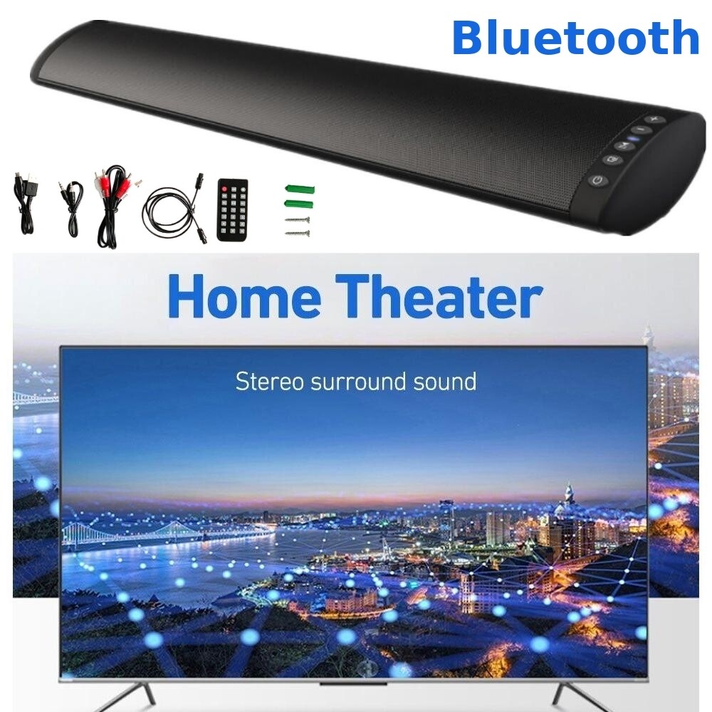 Wireless Bluetooth 5.0 TV Soundbar Speaker Subwoofer Home Theater AUX RCA Remote