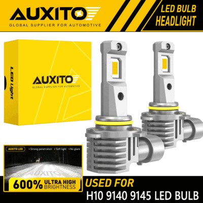 Pair H10 9145 9140 LED Fog Driving Light Bulbs Kit  White 6500K Super Bright EXD