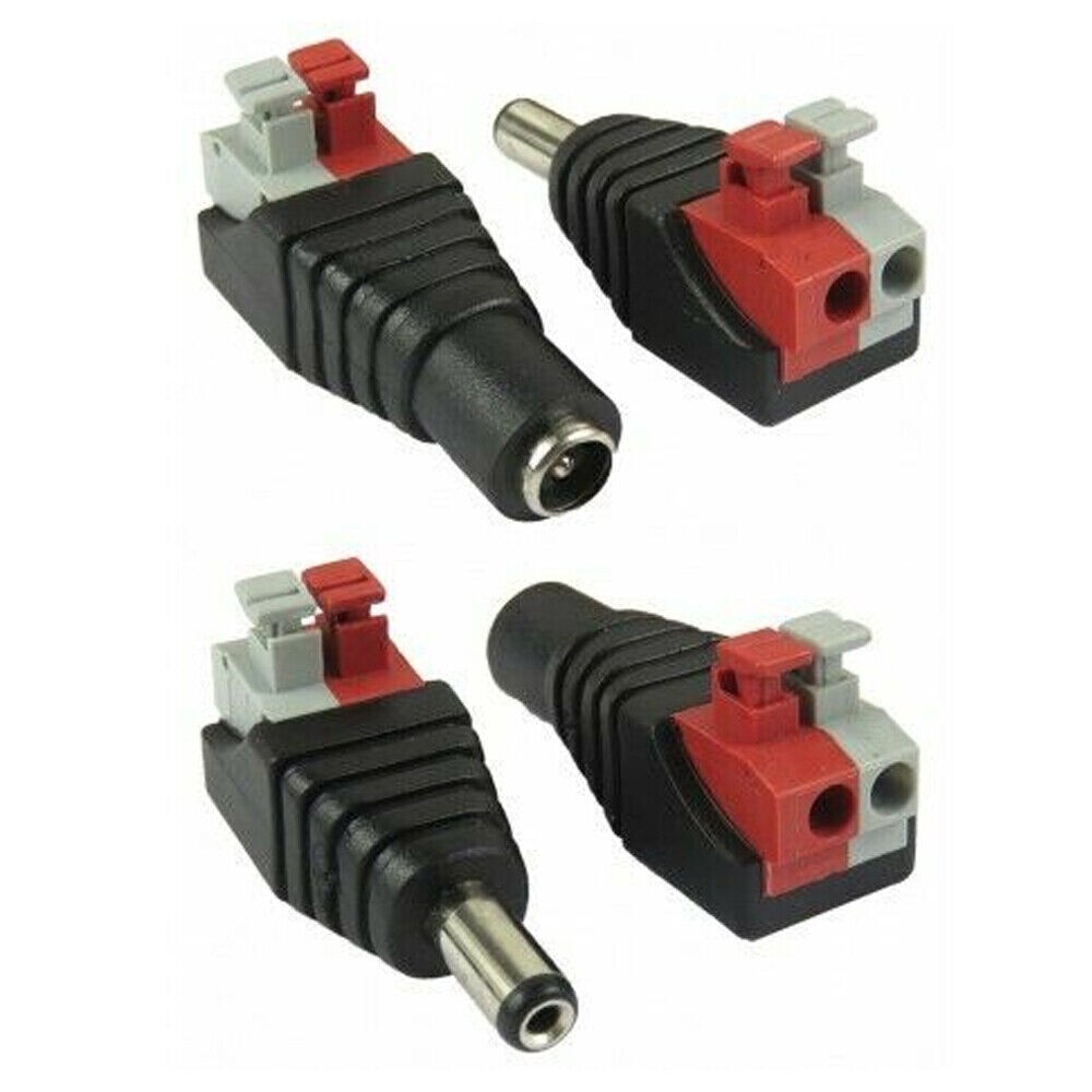 12V DC Male Female Power Balun for CCTV CAMERA Connector Adapter Jack Plug Cable