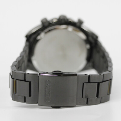 Pre-owned Seiko Selection Sbpy169 Analog Solar Powered Sapphire Crystal Black