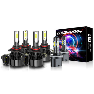 For Saturn SC1 SC2 1997-2002 9005 9006 880 LED Headlight Foglight 6X Bulbs Combo