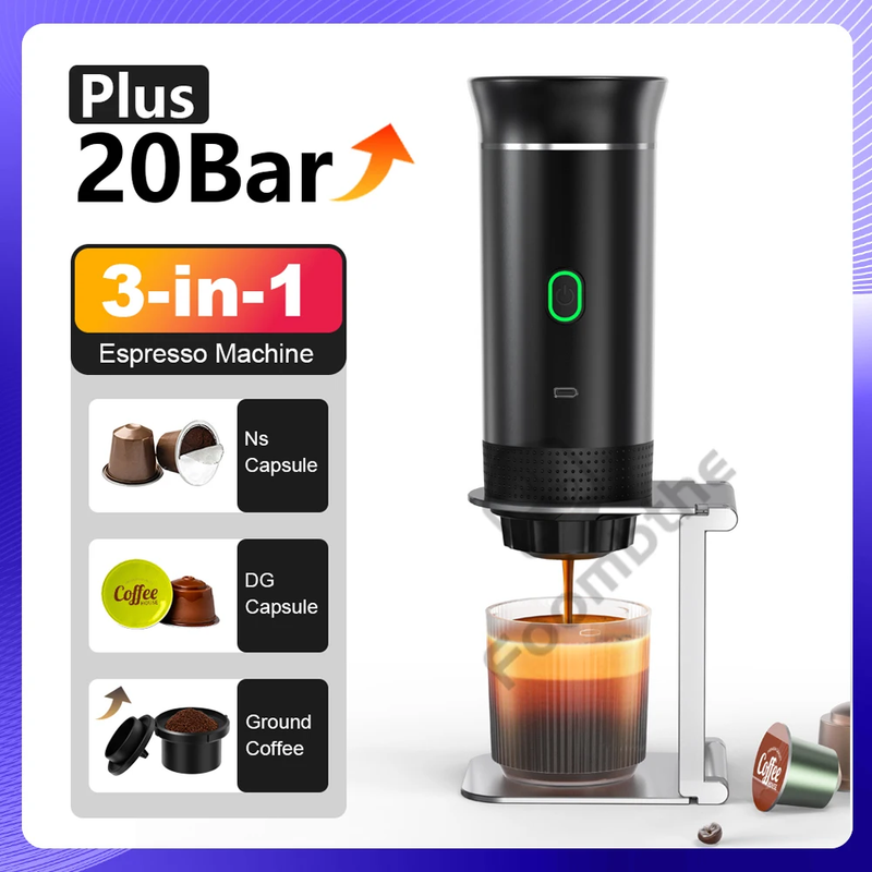 Wireless Electric Portable Espresso Coffee Machine for Car & Home Camping Coffee