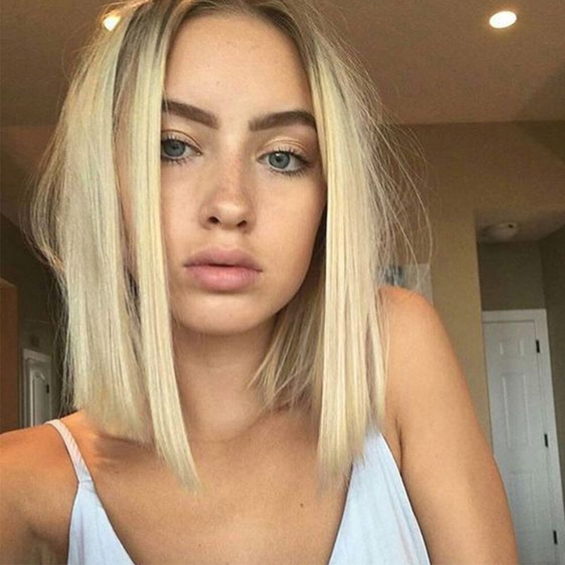 Neu Damen Bob Perucken Kurz Glatt Haar Perucke Volle Damenperucke Naturliche Wig Ebay