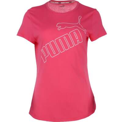 

Женские розовые повседневные топы Puma Diving Graphic с круглым вырезом и короткими рукавами 84577, Розовый