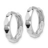 Pre-owned Skyjewelers Real 14kt White Gold Diamond-cut Hoop Earrings