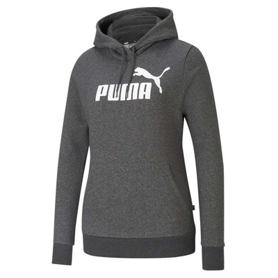 Puma Essentials Logo Pullover Hoodie Женская серая повседневная верхняя одежда 846858-07