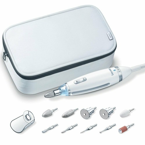 BEURER MP 62 elektrisches Maniküre-/  Pediküre-Set 10 Aufsätze LED Licht