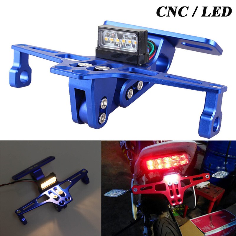 Motorcycle Rear Fender Eliminator Kit License Plate Holder Bracket W