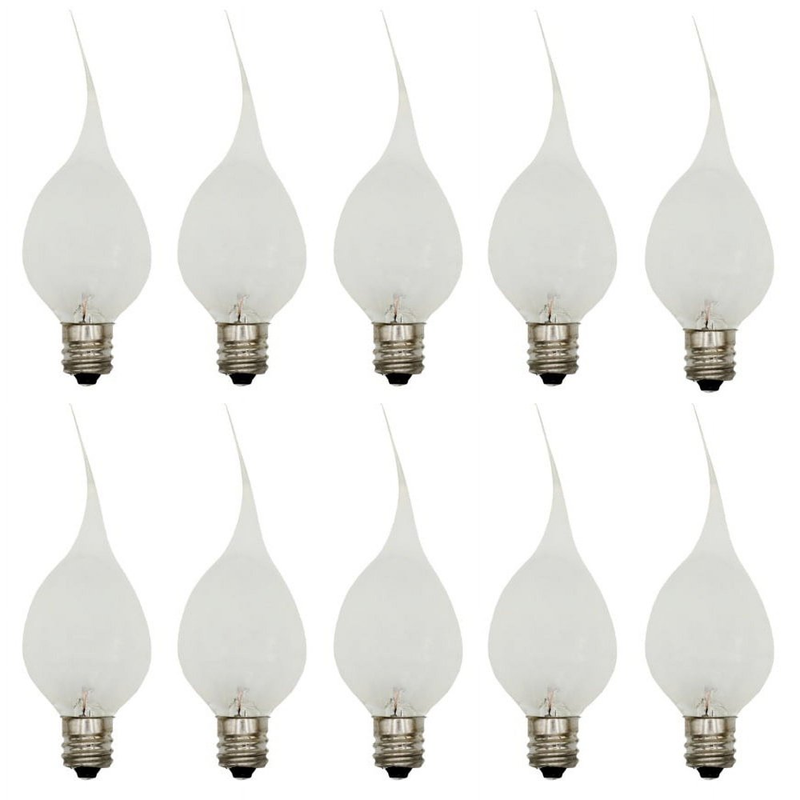 Silicone Dipped Candle Light Bulbs 7 Watt Country Style10pack