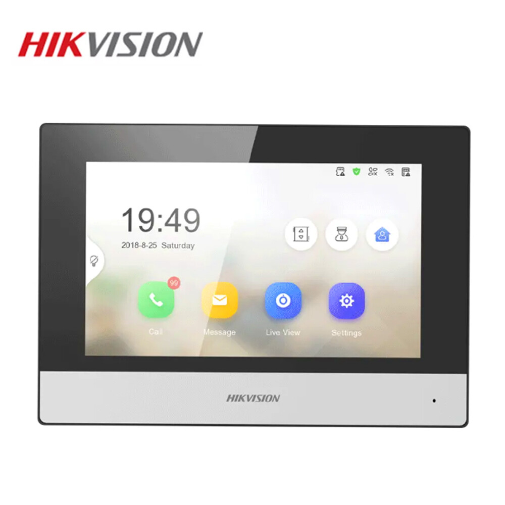 Hikvision DS-KH6320-WTE1 7 Inch Wifi  POE IP-Based Indoor Station  Touch Screen