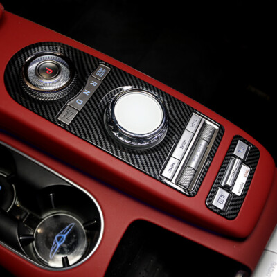 For Genesis GV70 2022-2023 Carbon Fiber Style Center Control Panel Cover Trim