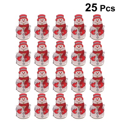 25 Pcs Christmas Flashing Brooch Led Glowing Holiday Lapel Pin