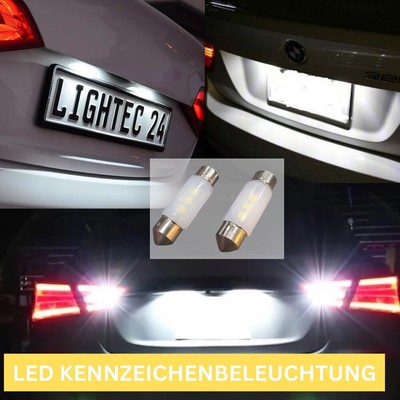 2x 3SMD LED Nummerschildleuchte 36mm VW TRANSPORTER T5 Bus 7HB,7HJ,7EB,7EJ
