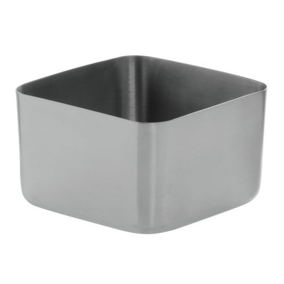 HUBERT Serving Pan Display Pan Soft Touch Rectangular Silver Stainless Steel - 4