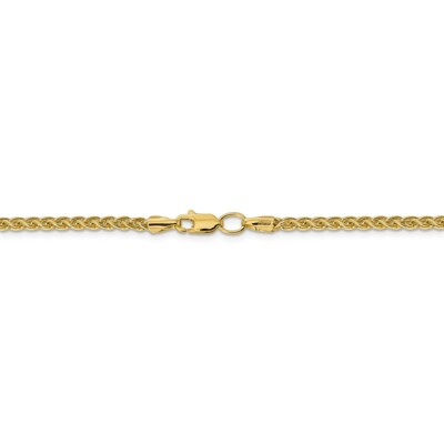 Pre-owned Superdealsforeverything Real 14kt Yellow Gold 20 Inch 2.75mm Semi-solid Wheat With Lobster Clasp Chain