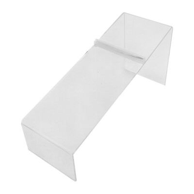 8x3x4 Clear Acrylic Lucite Single Shoe Display Stand 4Pc Set W/ Heels Slant