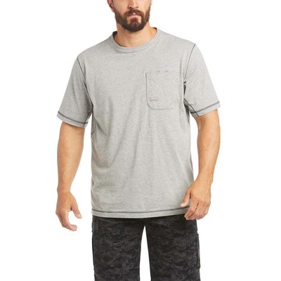 

Ariat Rebar Workman Футболка с круглым вырезом и короткими рукавами Мужские серые повседневные топы 1003540, Grey, Ariat Rebar Workman Crew Neck Short Sleeve T-Shirt