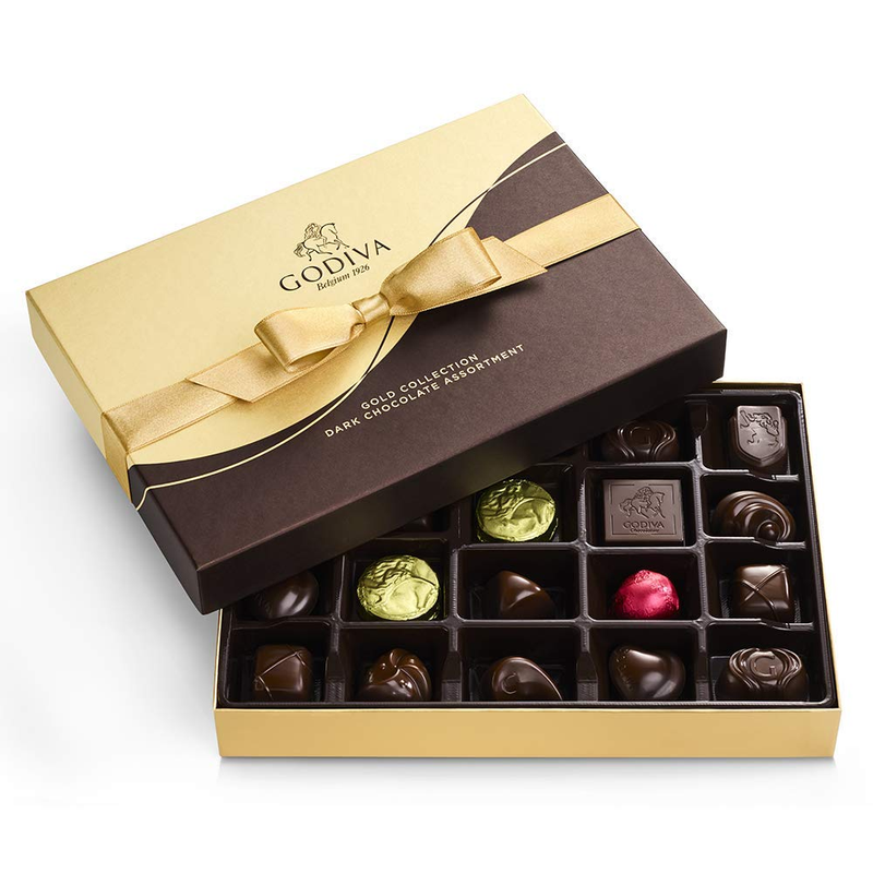 Godiva Chocolatier Dark Chocolate Gift Box 22 Count