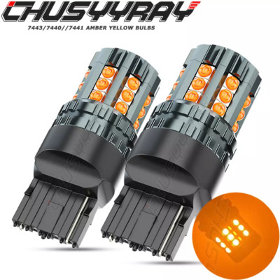 Switchback 7440 LED Turn Signal Lights Front for Chevy Silverado 1500 2019 2020