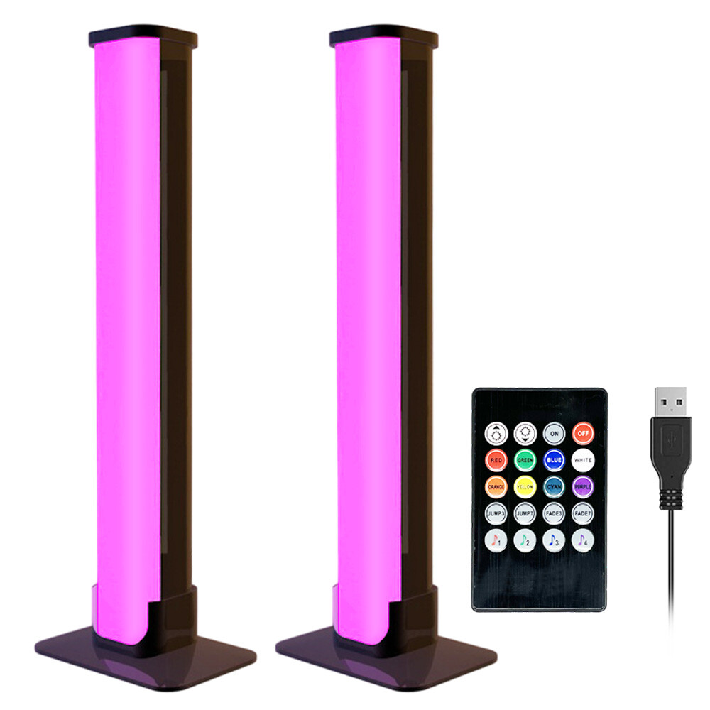 2Pack RGB Color Changing LED Light Bar Dimmable TV Backlight Ambient Night Lamp