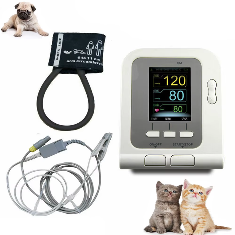 CONTEC08A Veterinary Digital Blood Pressure Monitor with a blood oxygen probe An