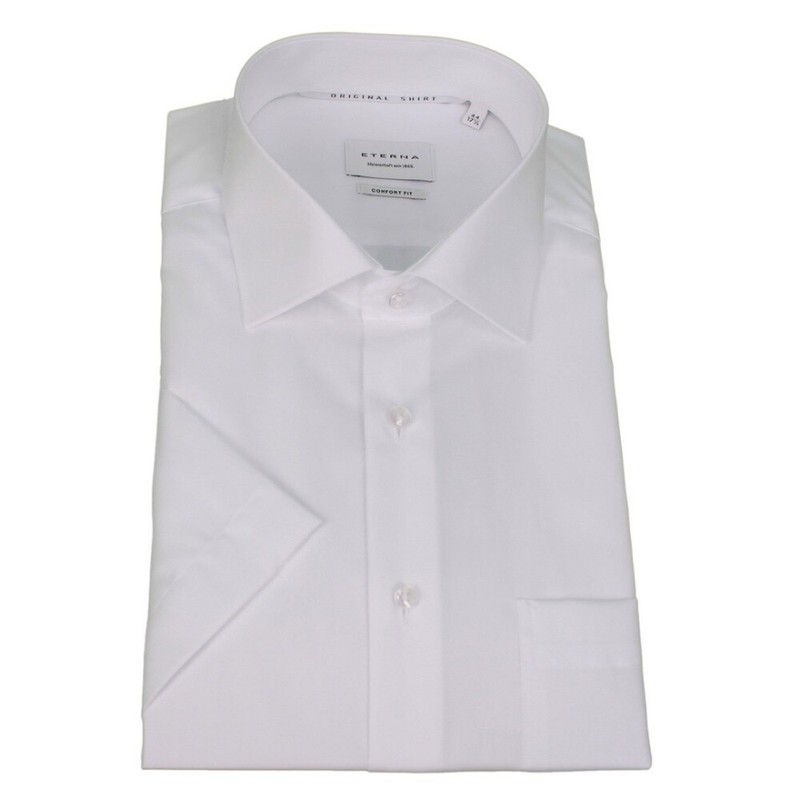 Eterna Herren Businesshemd Kurzarm Comfort Fit Weiß 1100 K19k 00