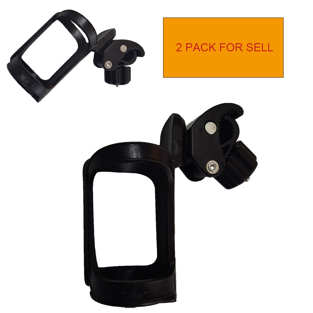 Black Plastic Bottle Holder Water Drink For Wheelchair Bike Walker Stroller q007