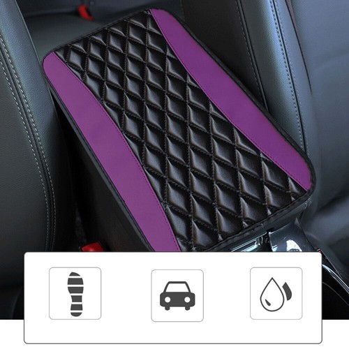 Car Leather Armrest Pad Cover Center Console Box Cushion Mat Protector Universal