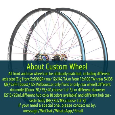 MTB Bicycle Wheelset Depth 30/35/40mm Rim Hub 27.5/29in Disc Brake Boost 11/12S