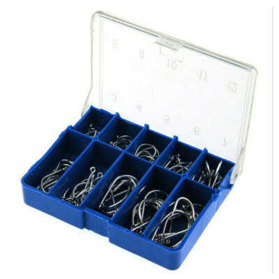 100Pcs/Lot Sharpened Fishing Hook High Carbon Steel Fishing Hooks With Box #