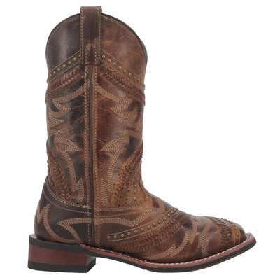 

Laredo Charli Sqaure Toe Cowboy Womens Brown Casual Boots 5893, Коричневый, Laredo Charli Sqaure Toe Cowboy
