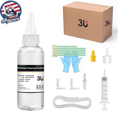 Print Head Cleaning Kit 100ML Cleaner Solution Inkjet Printer Brother HP Canon