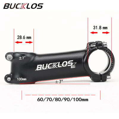 BUCKLOS Handlebar Stem Aluminum Bicycle Stem 7/17/22° for MTB Road Bike Stems